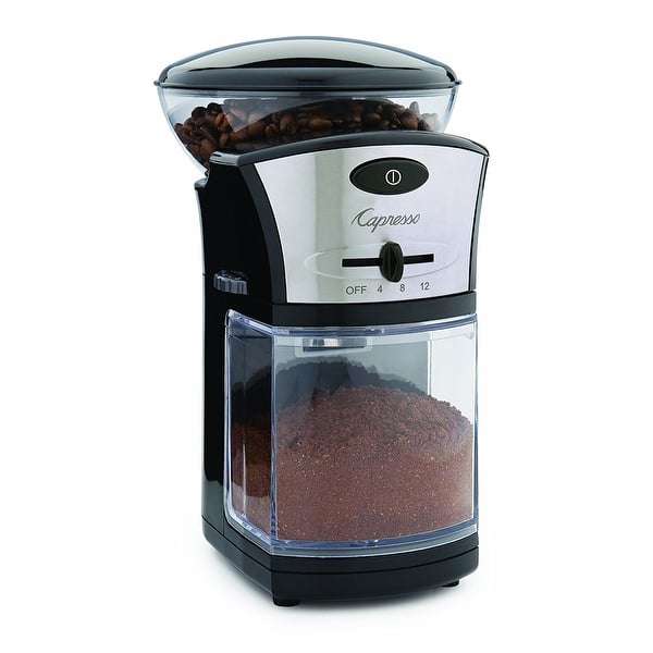 Capresso 559.04 Coffee Burr Grinder, 1/2 Lbs, Black Overstock 15970782