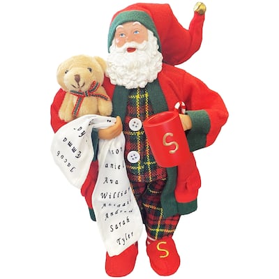 12" PJ Checking His List Claus