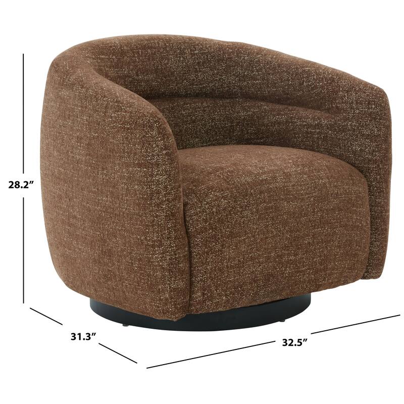 SAFAVIEH Couture Kellybryn Chenille Swivel Chair - 33"W x 31"D x 28"H