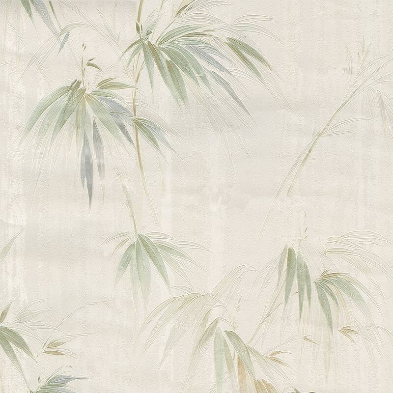 Bamboo Evangeline Atlis Neutral Bamboo 33' L X 20.5" W Wallpaper Roll - Neutral