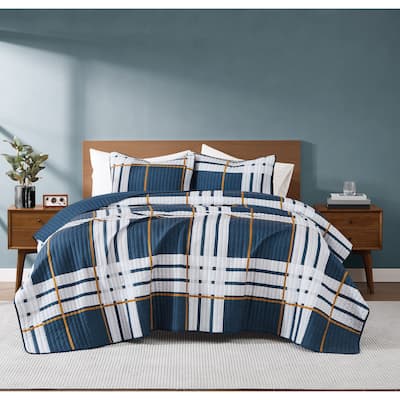 Truly Soft Henry Plaid 3 Piece Quilt Set