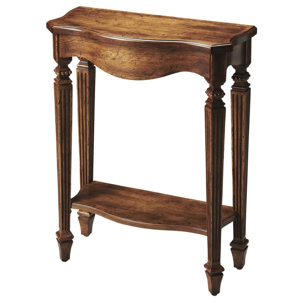 Cheshire 22 in. W Rectangular Wood Ballerina Console Table with Open Shelf