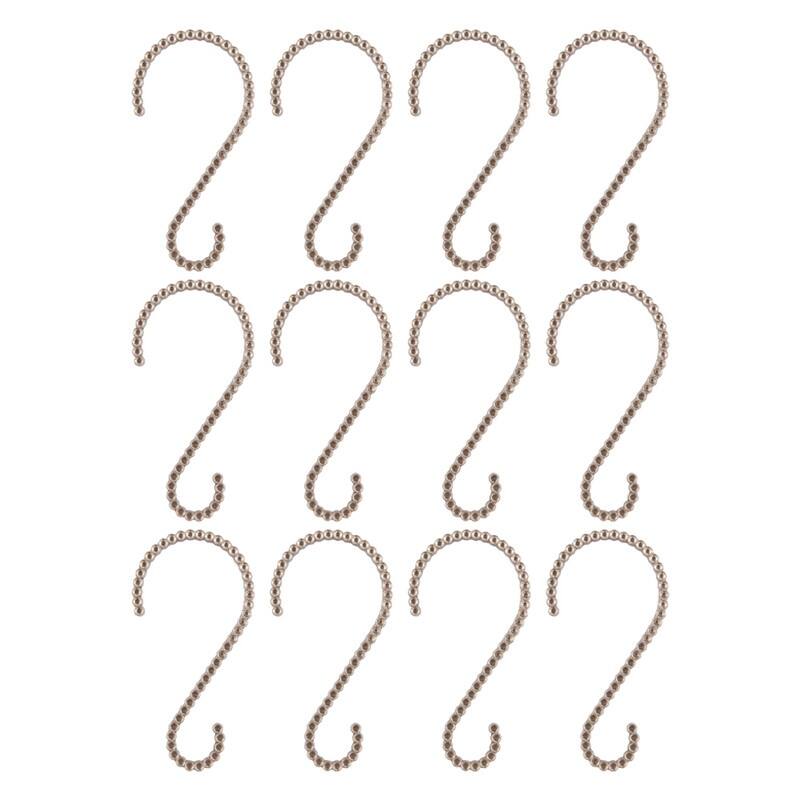 Utopia Alley Rustproof Zinc Shower Curtain Rings for Bathroom, Set of 12