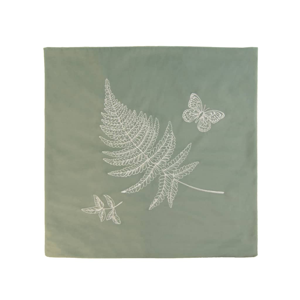 Botanical Fern Polyester Decorative Pillow Cover