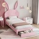 preview thumbnail 8 of 7, VECELO Twin Beds Set of 2 with Drawer for Kids, Upholstered Storage Bedframes, Brown Kids Bed Set of 2