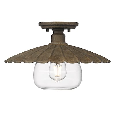 Clemence Flush Mount - Dark Rust