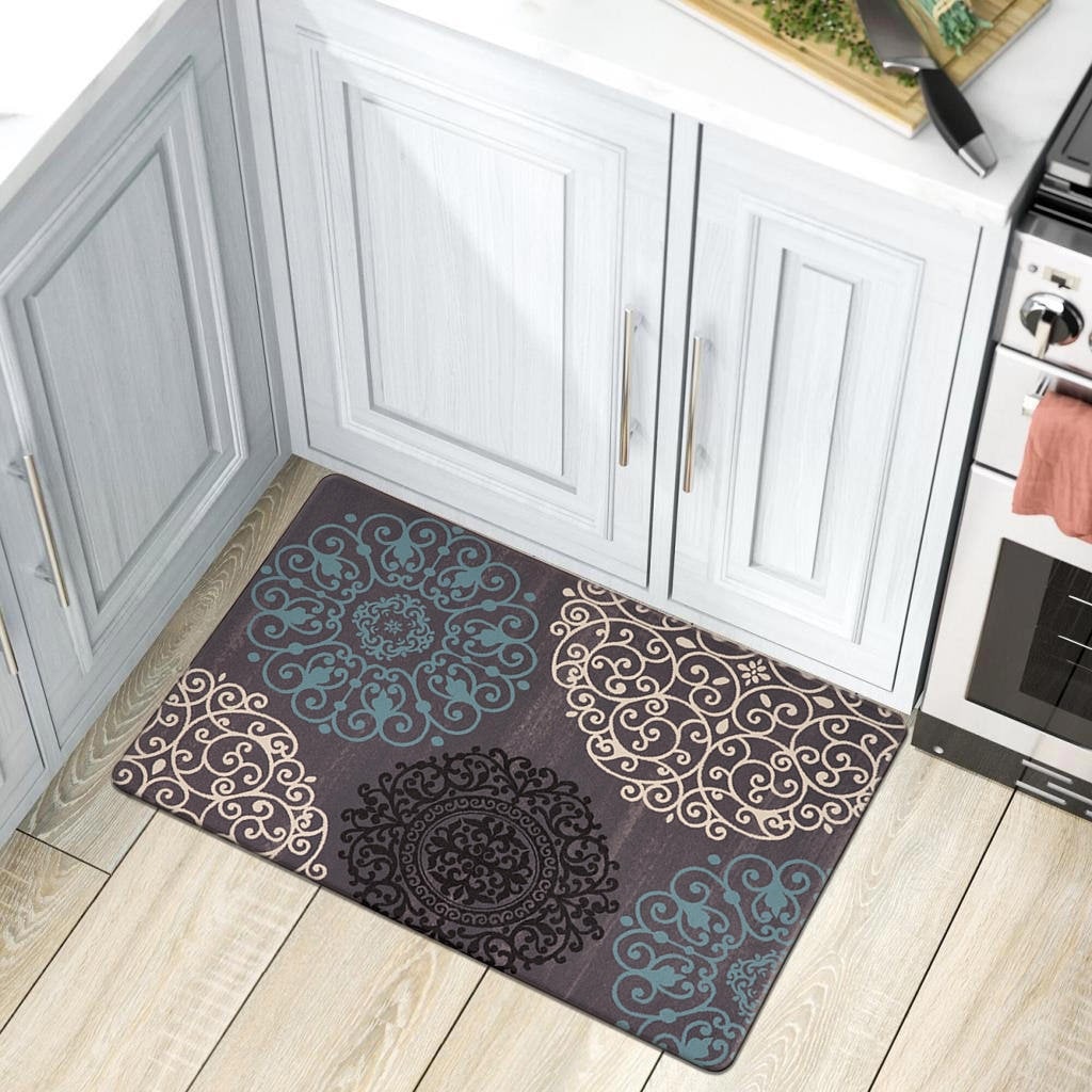World Rug Gallery Contemporary Modern Floral Anti Fatigue Standing Mat - On  Sale - Bed Bath & Beyond - 32234168