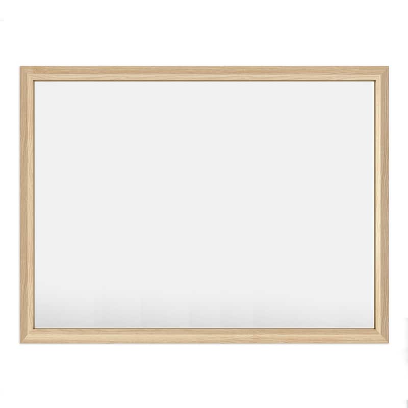 Beveled Metal Rectangle Framed Bathroom Vanity Tempered Glass Mirrors - 48" x 36" - Dark Brown