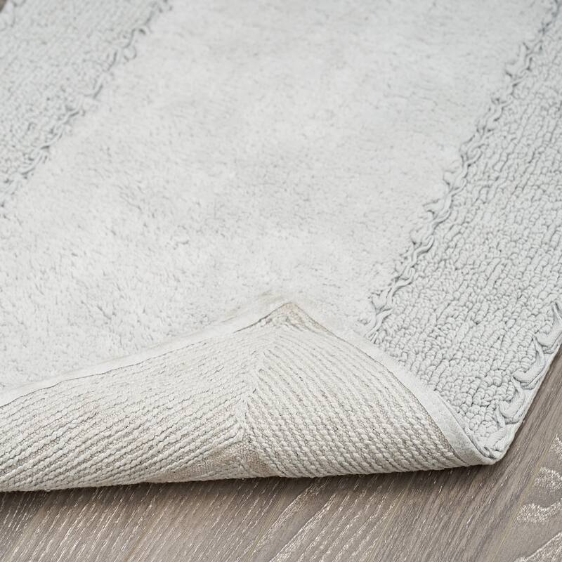 Laura Ashley Ruffle Border Pure Cotton Bath Rugs