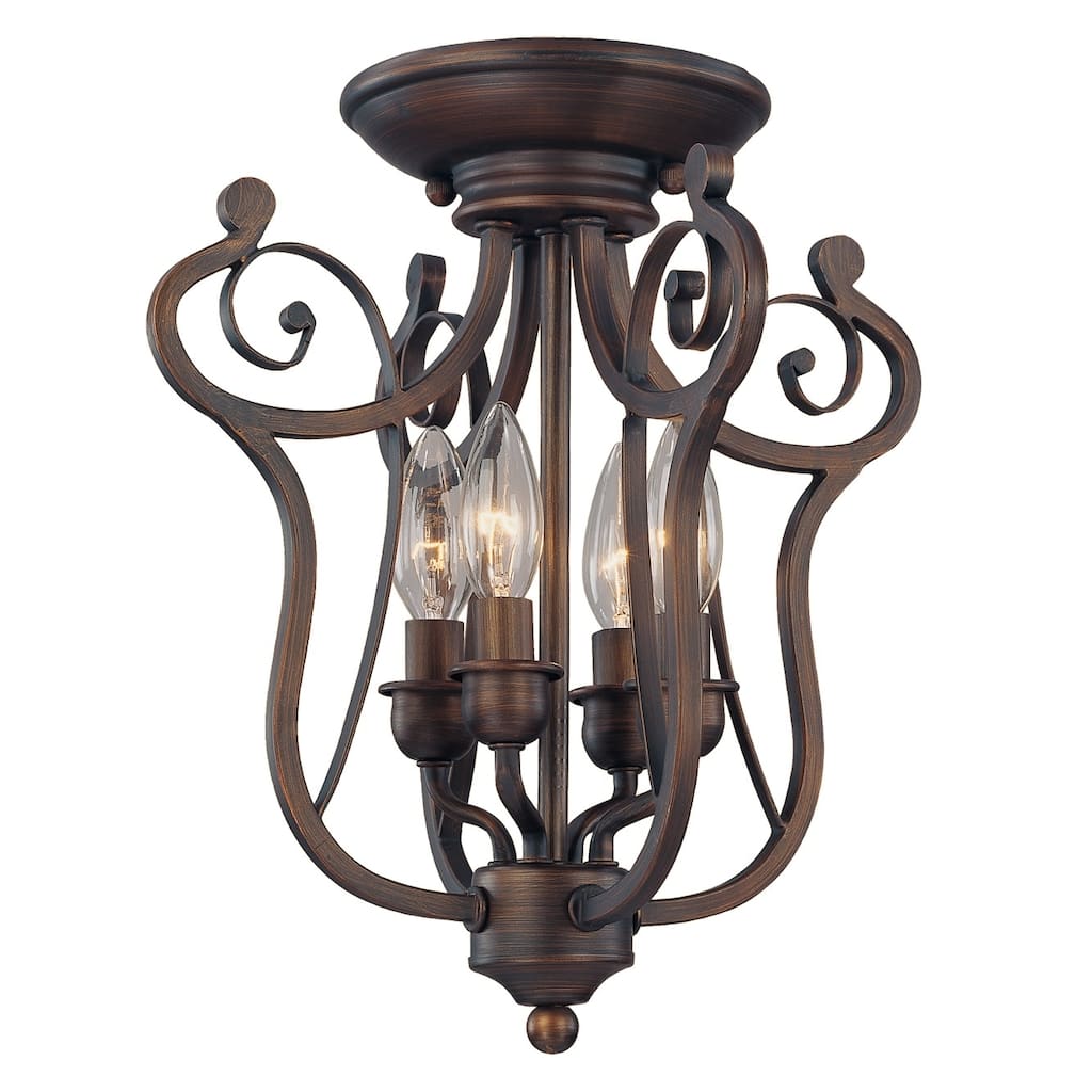 Millennium Lighting Chateau 4 Light Semi-Flush Ceiling Fixture