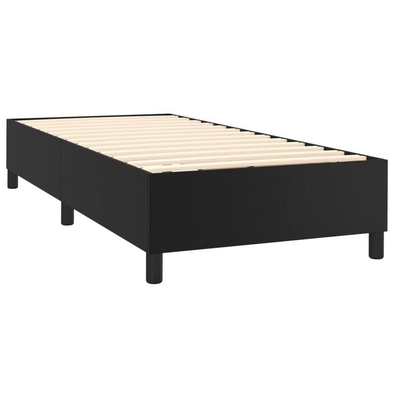 vidaXL Bed Frame Box Spring Bed Base with Mattress for Bedroom Faux Leather