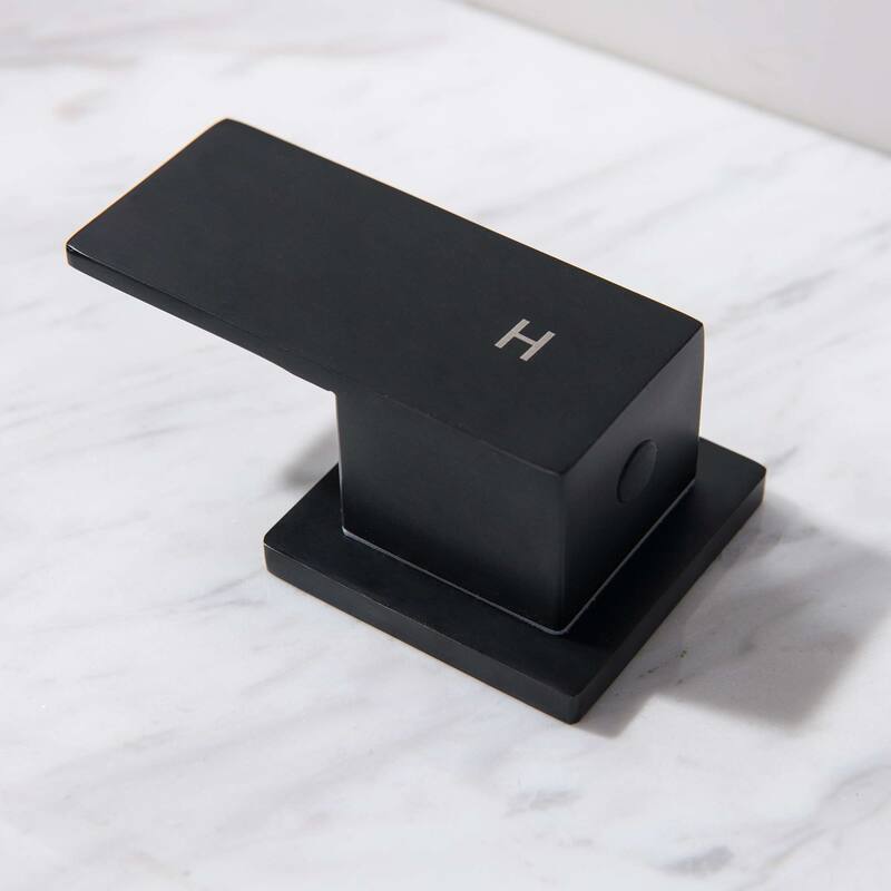 Widespread Bathroom Faucet Waterfall 3 Holes Bathroom Sink Faucet Double Handle Modern 8 Inche Basin Vanity Taps With Valve