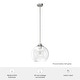 preview thumbnail 13 of 13, Hunter Xidane 1 Light Clear Glass Pendant or Semi-Flush Light - Kitchen Island, Dining Room, Entry - Glam, Contemporary
