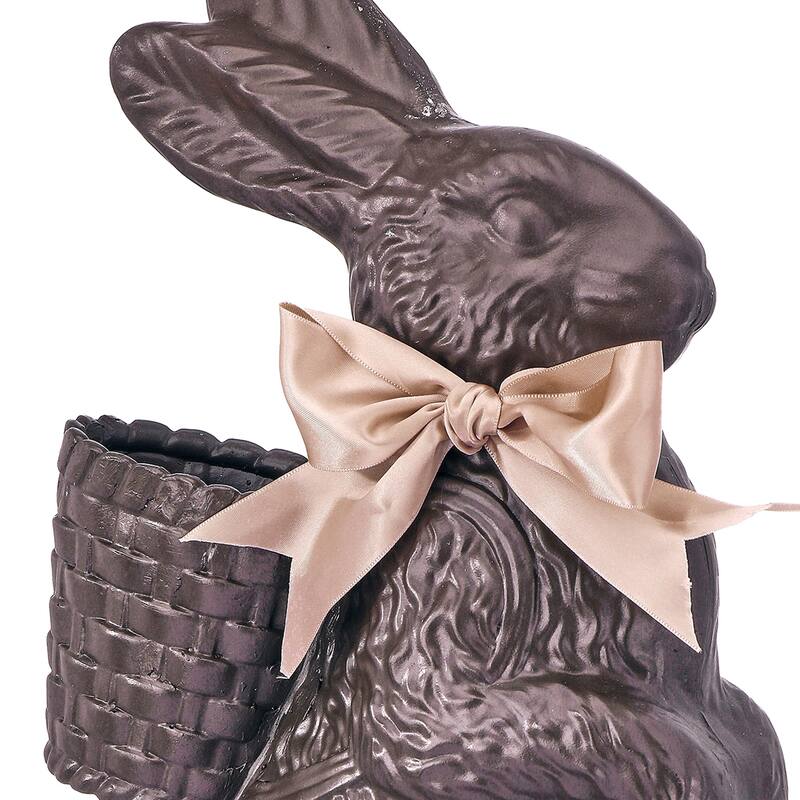 20.5" Resin Standing Chocolate Bunny