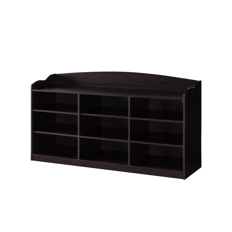 Entryway Shoe Bench, Open Shelve Shoe Rack fits 18 Pairs of Shoes for Living Room, Entryway, Bedroom