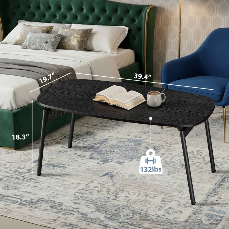 39'' Foldable Coffee Table Side Table with no Storage for living room