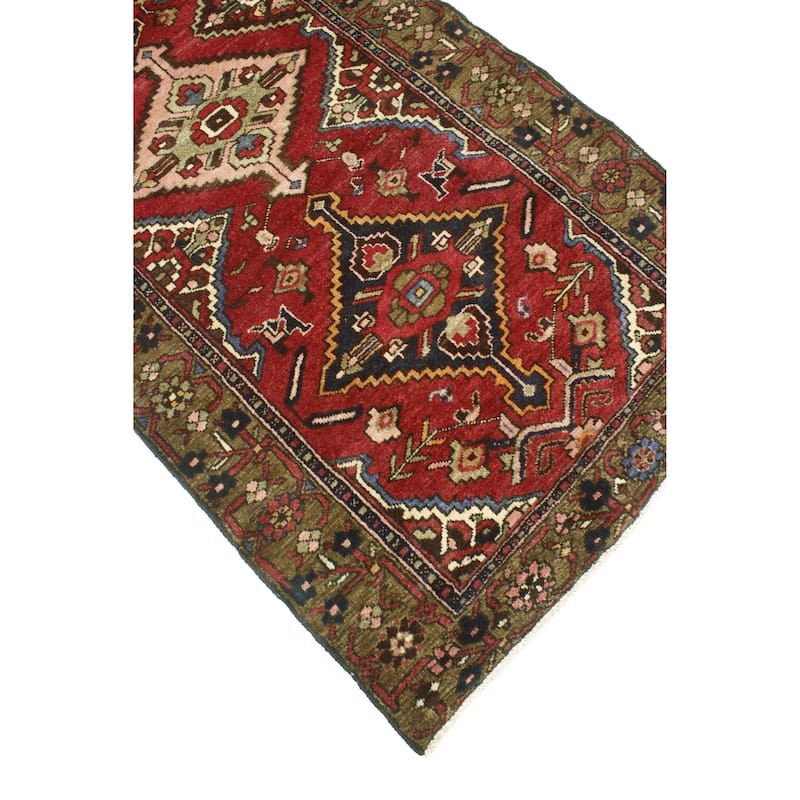 Fine Vintage Distressed Safaa Red/Brown Runner - 2'11" x 9'3"
