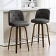 preview thumbnail 164 of 187, 26"/29" Swivel Counter Height Bar Stools, Counter Stools w/ Bentwood Legs Set of 2 - PU-Dark Grey - Bar Height