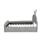 preview thumbnail 8 of 16, Full Size Rabbit-Shaped Platform Bed with Drawers and Storage Pocket