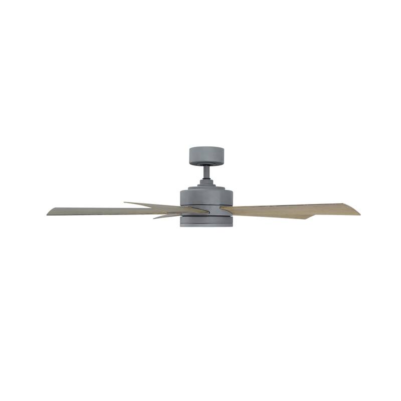Wynd 52 Inch Five Blade Indoor / Outdoor Smart Ceiling Fan with Six Speed DC Motor and LED Light.