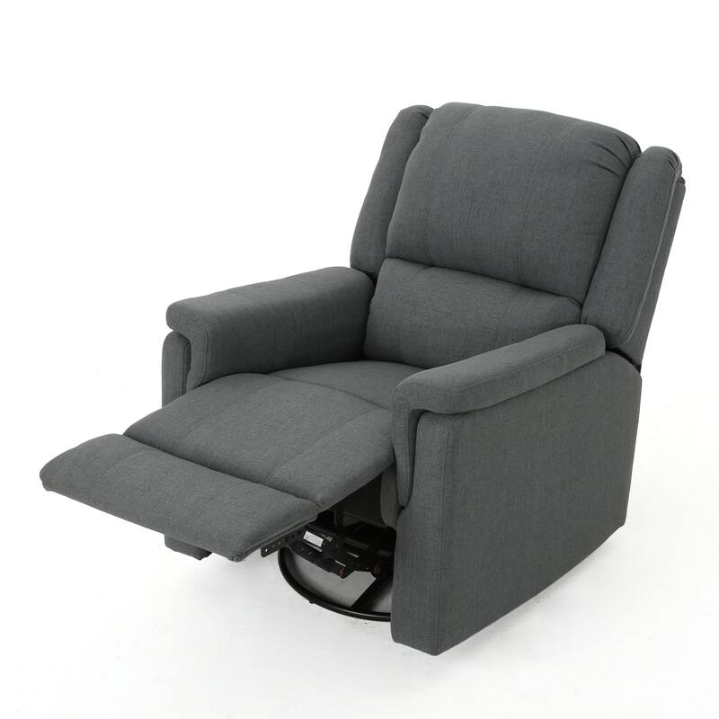 PU Glider Recliner with Swivel,Manual Reclining Chair