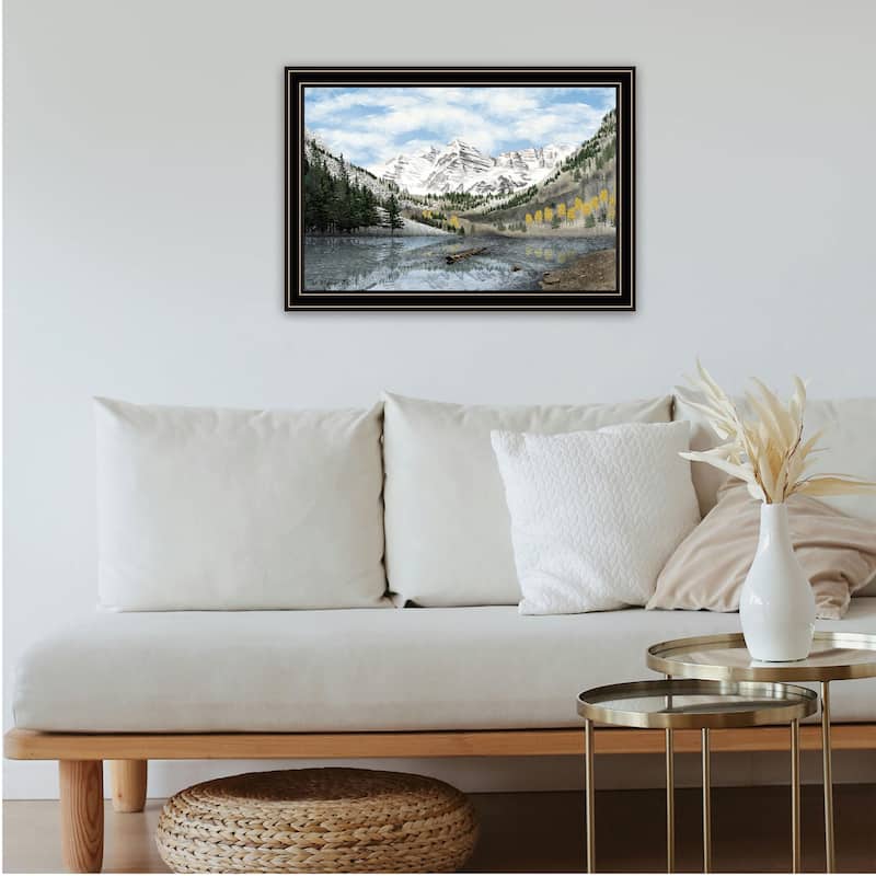 Framed Wall Art - The Maroon Bells, Black Frame