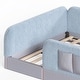 preview thumbnail 98 of 124, Twin/Full/Queen Teddy Fleece Floor Bed with Upholstered Safety Rails and Pocket