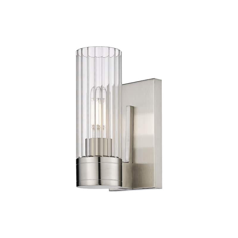 Innovations Lighting 429-1W-10-3 Empire Sconce Empire 10" Tall Wall - Satin Nickel / Clear