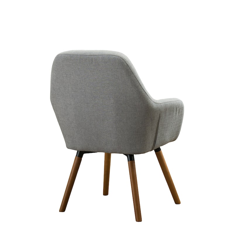 Gray Modern 25.5" Upholstered Accent Chair with Solid Beech Wood Tapered Legs
