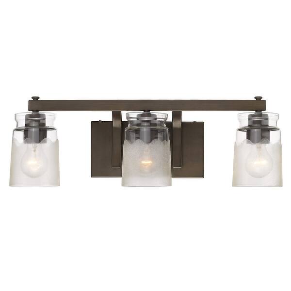 Golden Lighting Travers 3-Light Nickel Transitional Vanity Light Golden Lighting Travers 3-Light Nickel Transitional Vanity Light