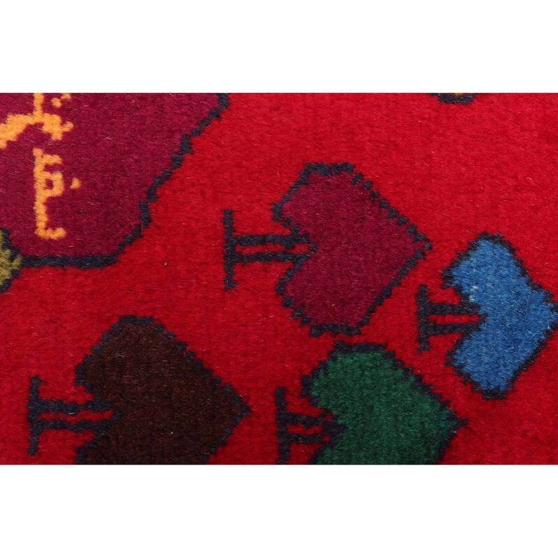 ECARPETGALLERY Hand-knotted Teimani Red Wool Rug - 2'9 x 4'10
