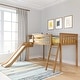 preview thumbnail 19 of 38, Max and Lily Classic Twin-Size Low Loft with Easy Slide Pecan