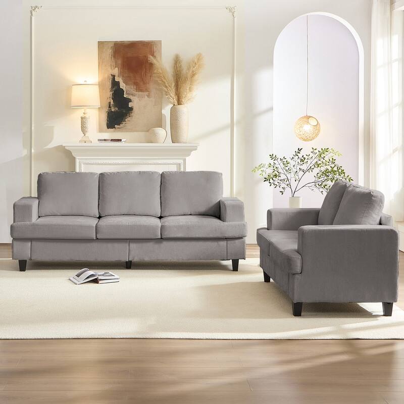Mixoy Chenille 3 Piece Living Room Sofa Set,3-Seat Sofa/Loveseat/Armchair Sofa Sets,Modular Sectional Couch Furniture Sets
