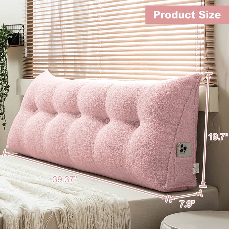 Triangular Bed Rest Wedge Headboard Pillow Back Support Reading Pillow