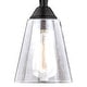 preview thumbnail 10 of 9, Cinta Bronze Mini Pendant Ceiling Light Clear Glass - 5.75-in W x 17.75-in H x 5.75-in D