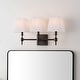 preview thumbnail 3 of 13, SAFAVIEH Home Lighting Collection Clelia 21" Modern & Contemporary Wall Sconce (3-bulb) 7" W x 11" D x 21" H - Black