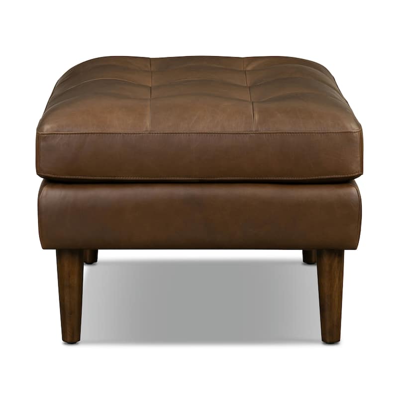 Poly & Bark Napa Ottoman - Full Grain Genuine Italian Leather