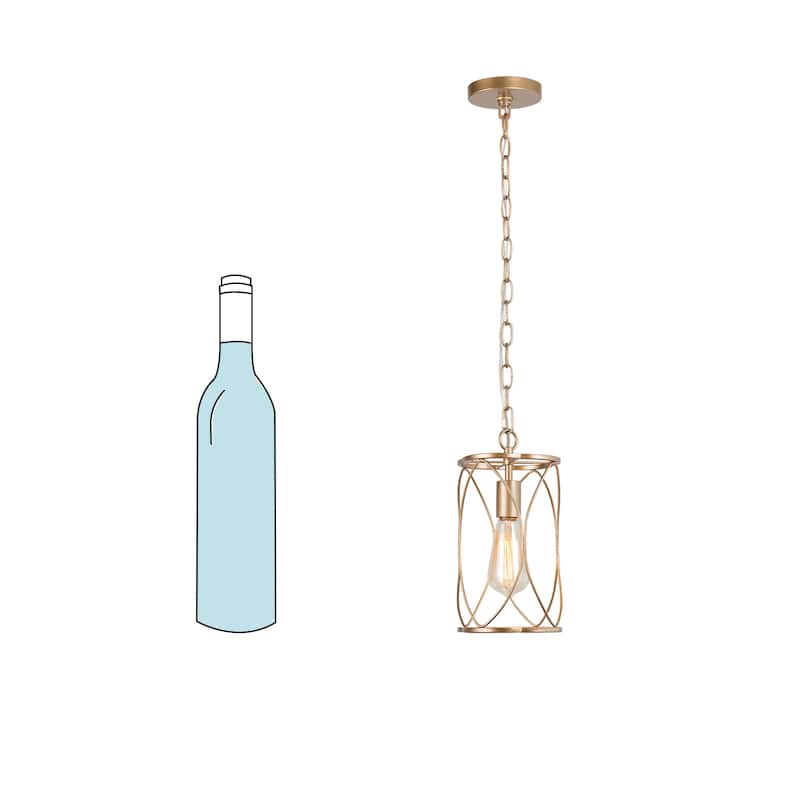 Velus Modern Farmhouse Mini Pendant Cylinder Metal Bronze Cage Kitchen Island Lights for Dining Room