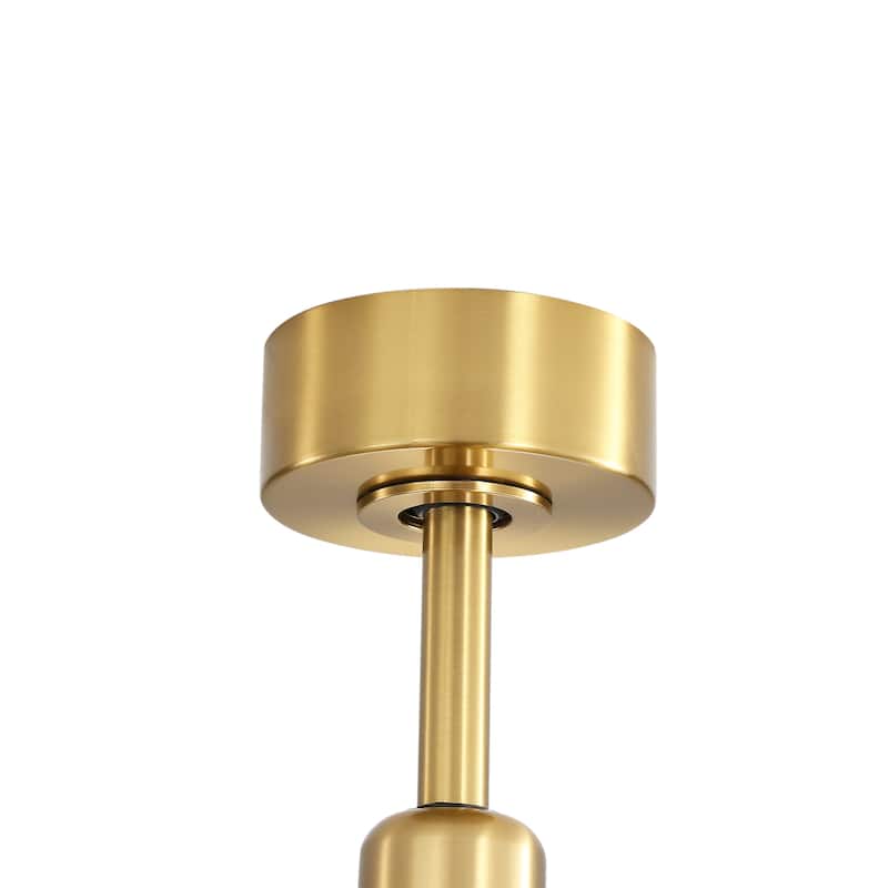 72-in Gold Large Indoor Ceiling Fan with Light Remote (8-Blade)