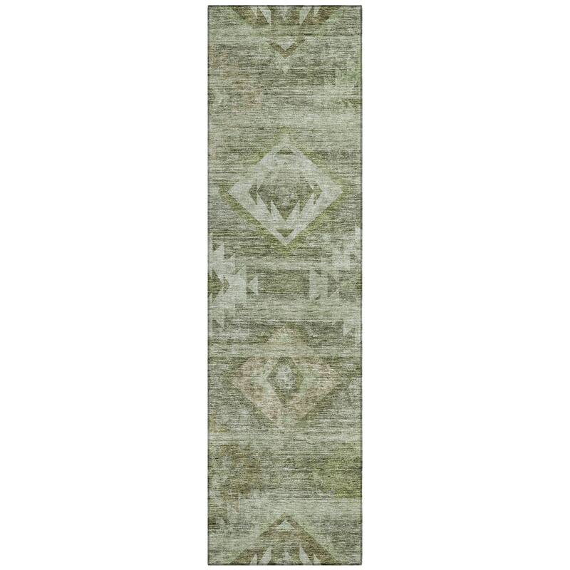 Machine Washable Indoor/ Outdoor Chantille Boho Tribal Rug