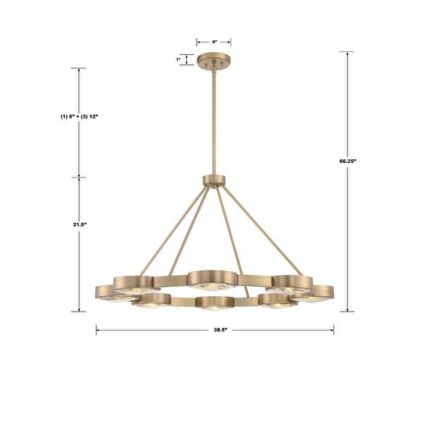 Orson 8 Light Modern Gold Pendant - 38.5