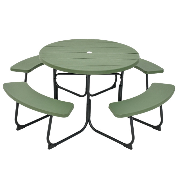 8 person round picnic table deals