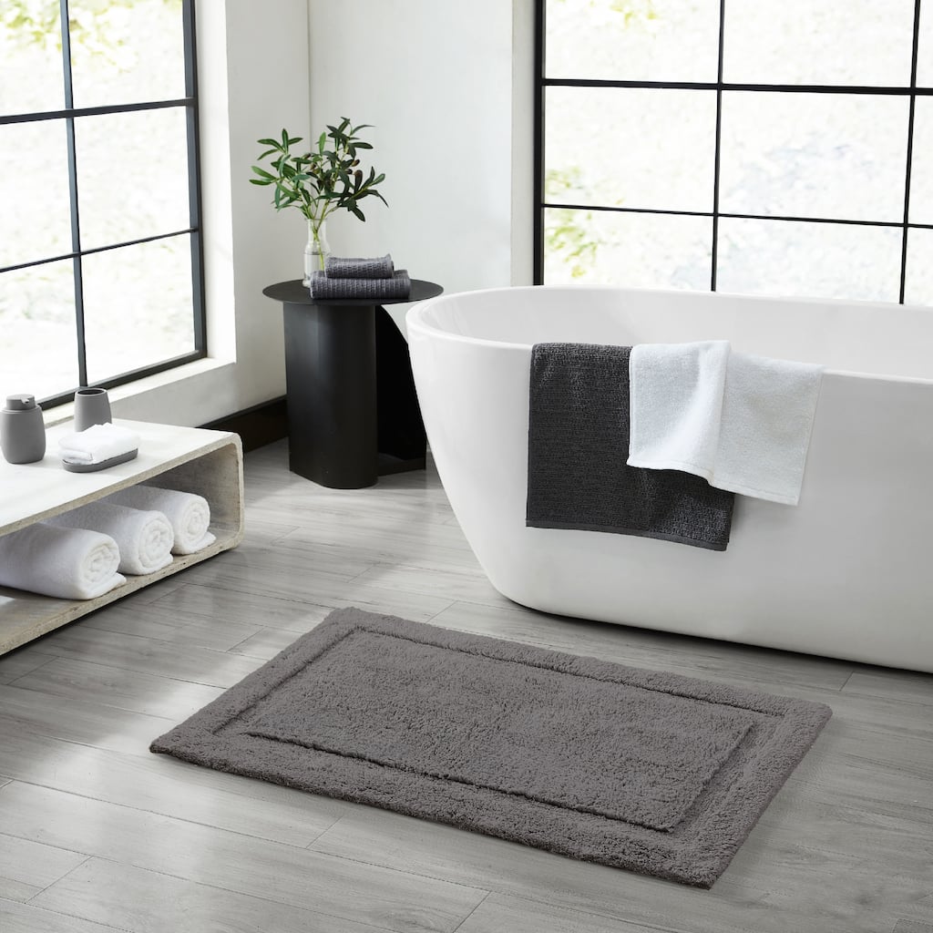 Lydia Border Plush Bath Mat