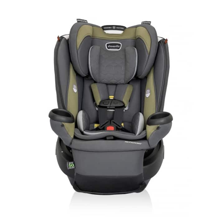 Revolve360 Extend All-in-One Rotational Car Seat with Quick Clean Cover - Rockland Green