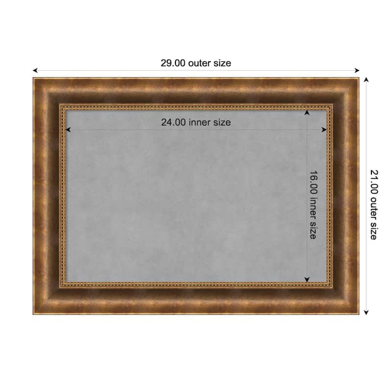 Amanti Art Manhattan Bronze Framed Magnetic Board - Board Size 24x16