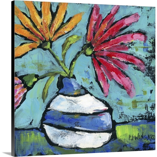 "Striped Vase" Canvas Wall Art