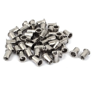 M10 Stainless Steel Flat Head Rivet Nut Impaction Nutsert Silver Tone 