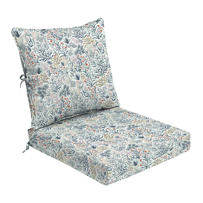 ARDEN Foam Outdoor Deep Seat Cushion Set, 24 x 24 - Pistachio Botanical