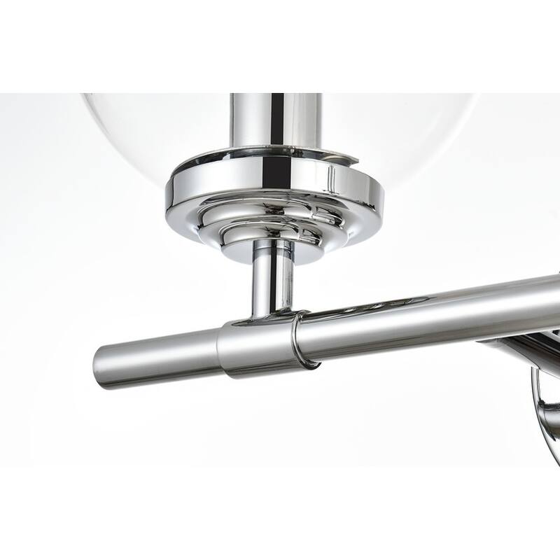 Inzo 1 Light Black and Clear Bath Sconce