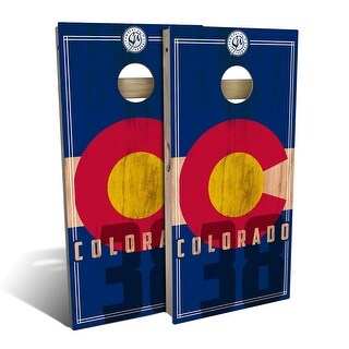 Colorado Flag 2 Outdoor Cornhole Board Set